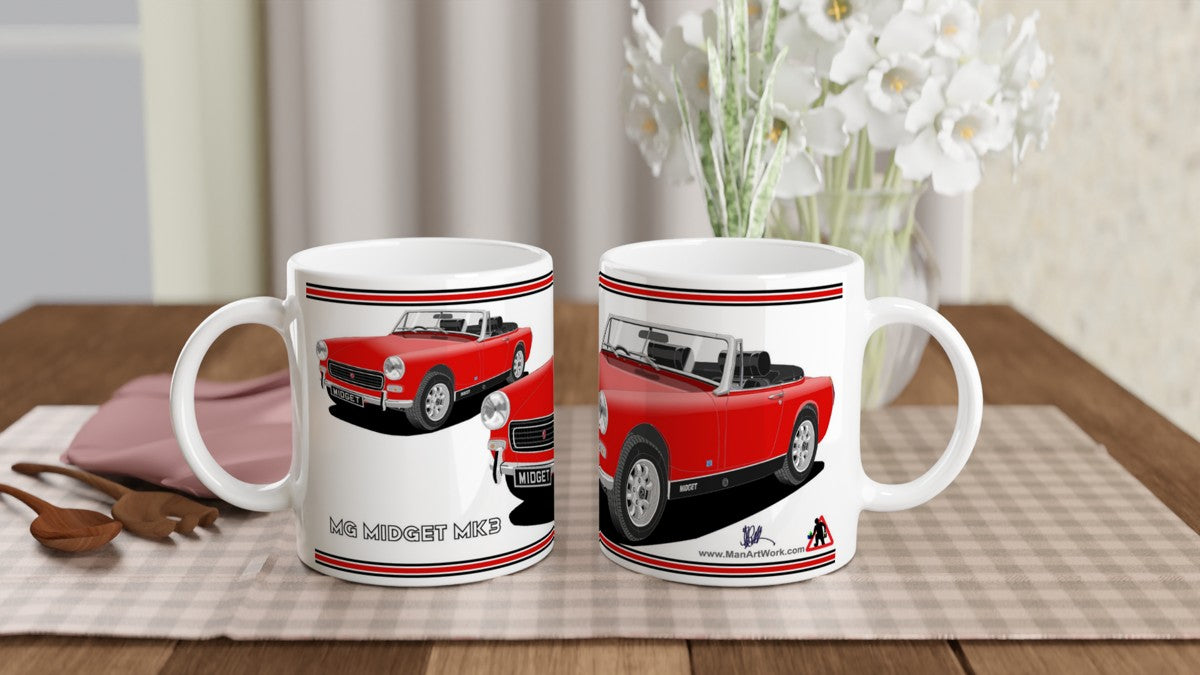 MG Midget Mk3 in Red Art Mug