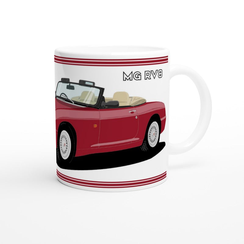 MG RV8 in Red Art Mug