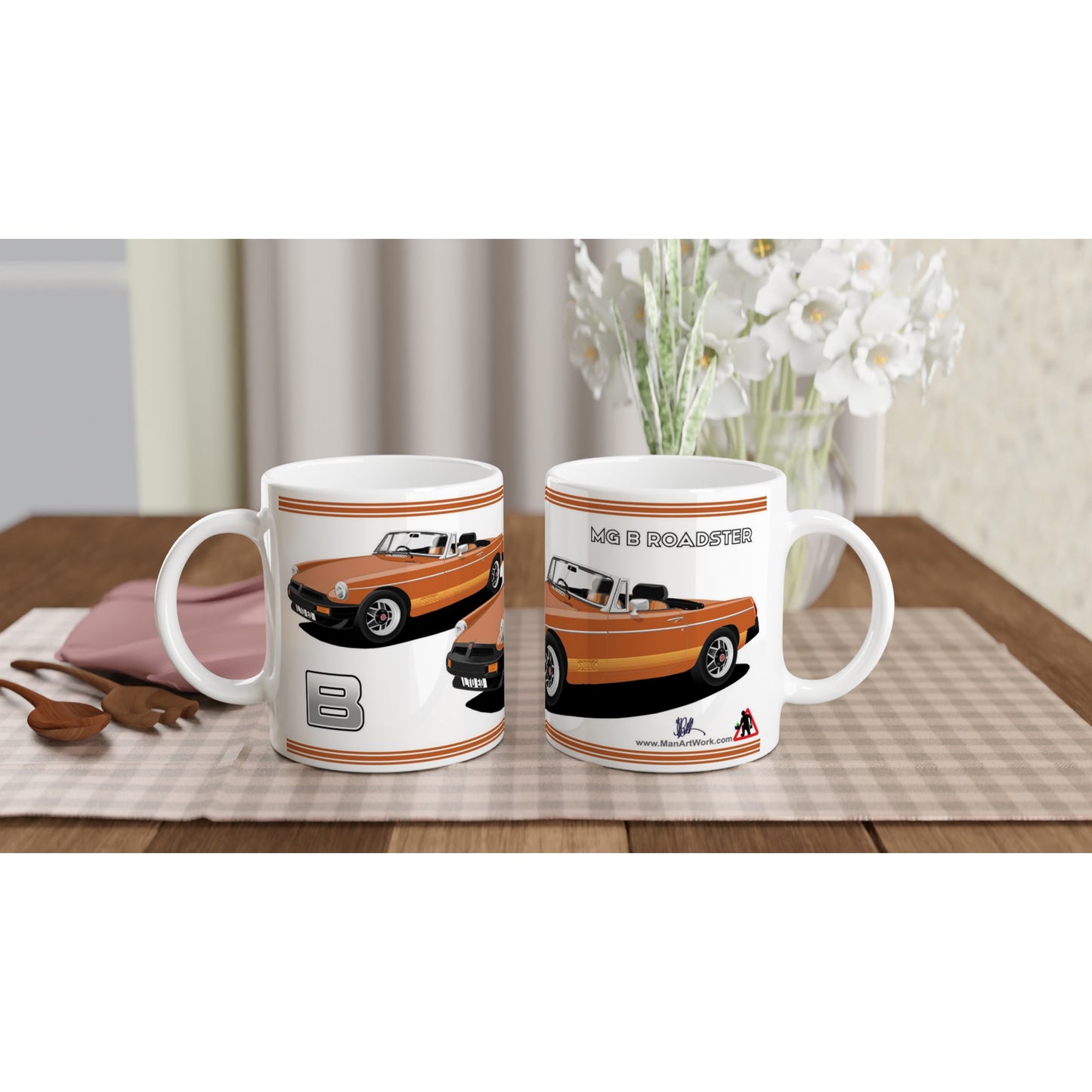 MG B Roadster Limited Edition in Bronze Art Mug