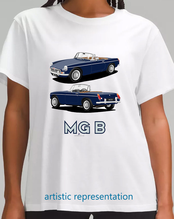MG B Roadster Mk1 in Dark Blue Art T Shirt
