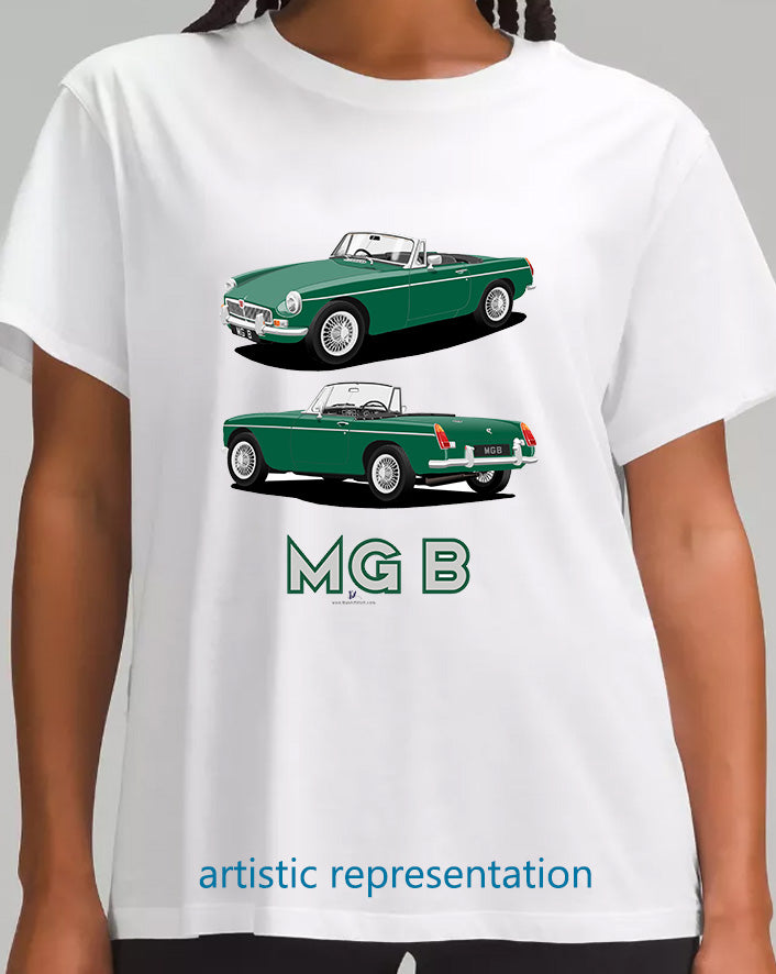 MG B Roadster Mk1 in Green Art T Shirt