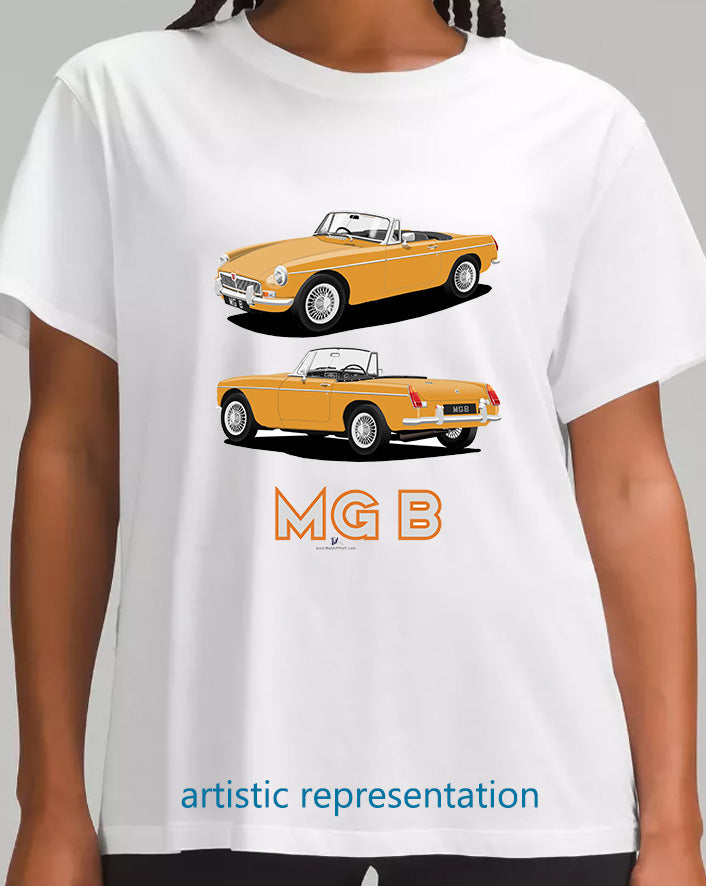 MG B Roadster Mk1 in Orange Art T Shirt