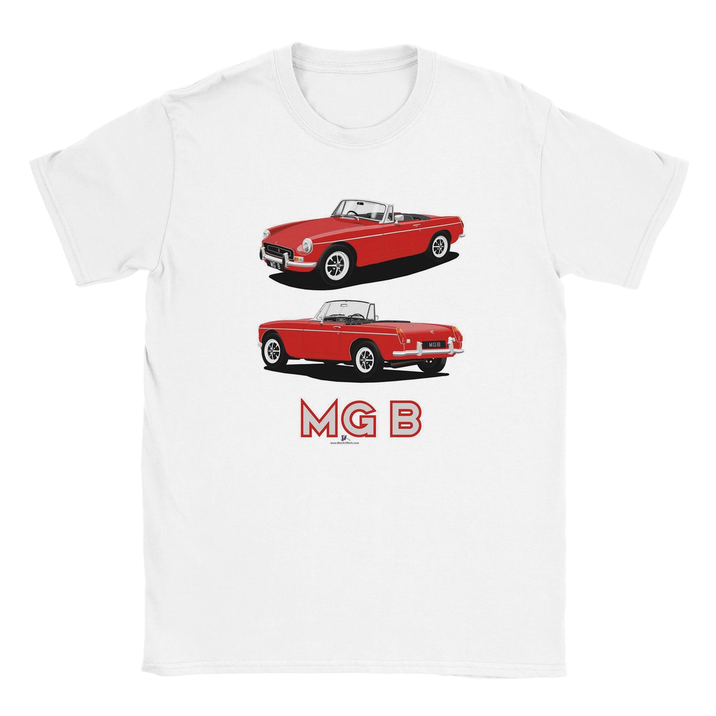 MG B Roadster Mk2 in Red Art T Shirt