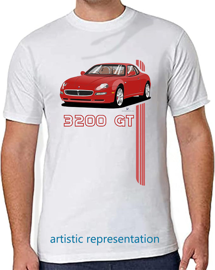 Maserati 3200 GT 7 Spokes in Red Art T Shirt