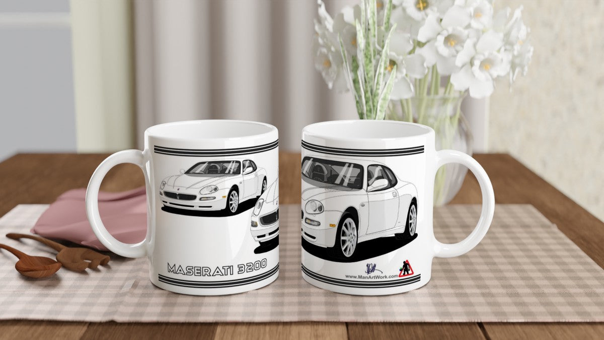 Maserati 3200 GT - 10 Spokes Mug in White