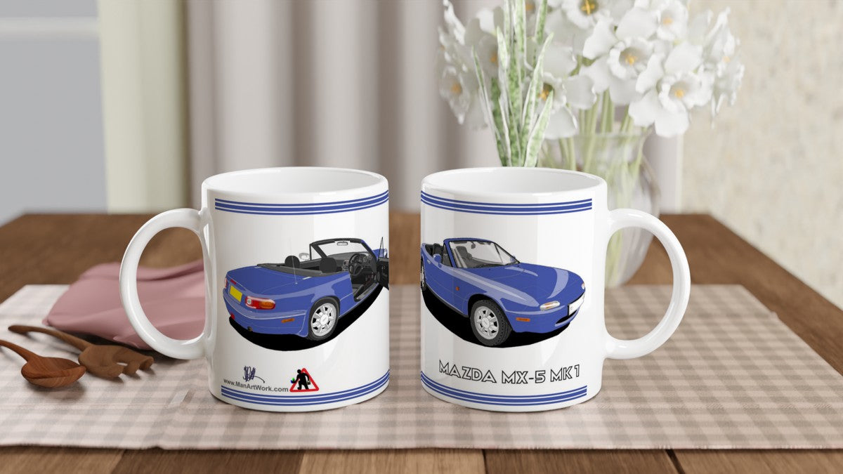 Mazda MX-5 Mk1 in Blue Art Mug