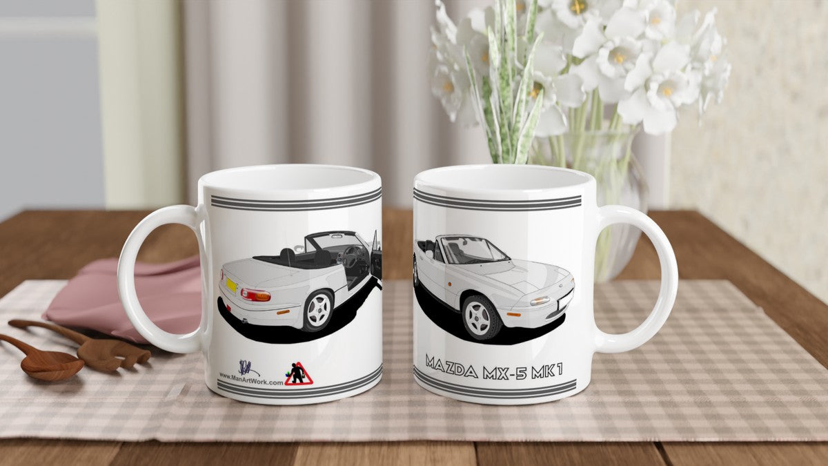 Mazda MX-5 Mk1 in Silver Art Mug