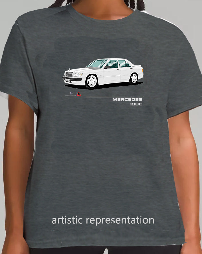 Mercedes 190E Cosworth in Silver T Shirt