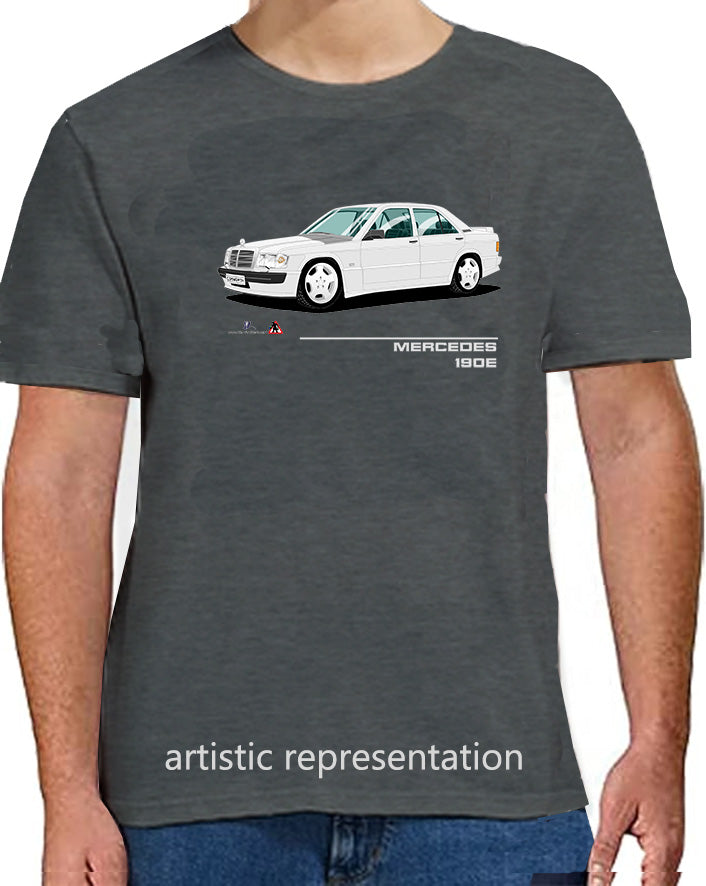 Mercedes 190E Cosworth in Silver T Shirt