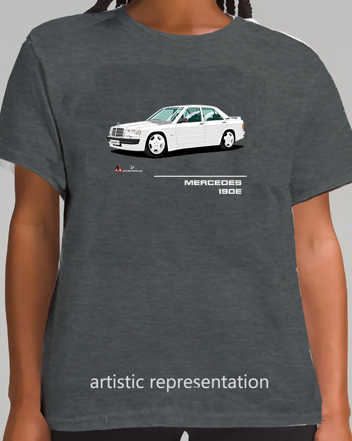 Mercedes 190E Cosworth in White T Shirt