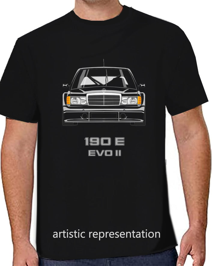 Mercedes 190E Evo 2 in black T Shirt