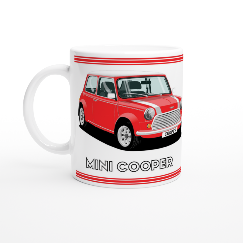 Mini Cooper Mk7 in Red Art Mug