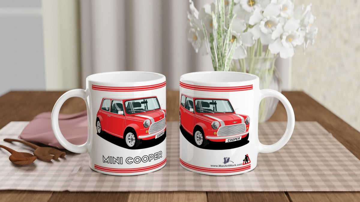 Mini Cooper Mk7 in Red Art Mug