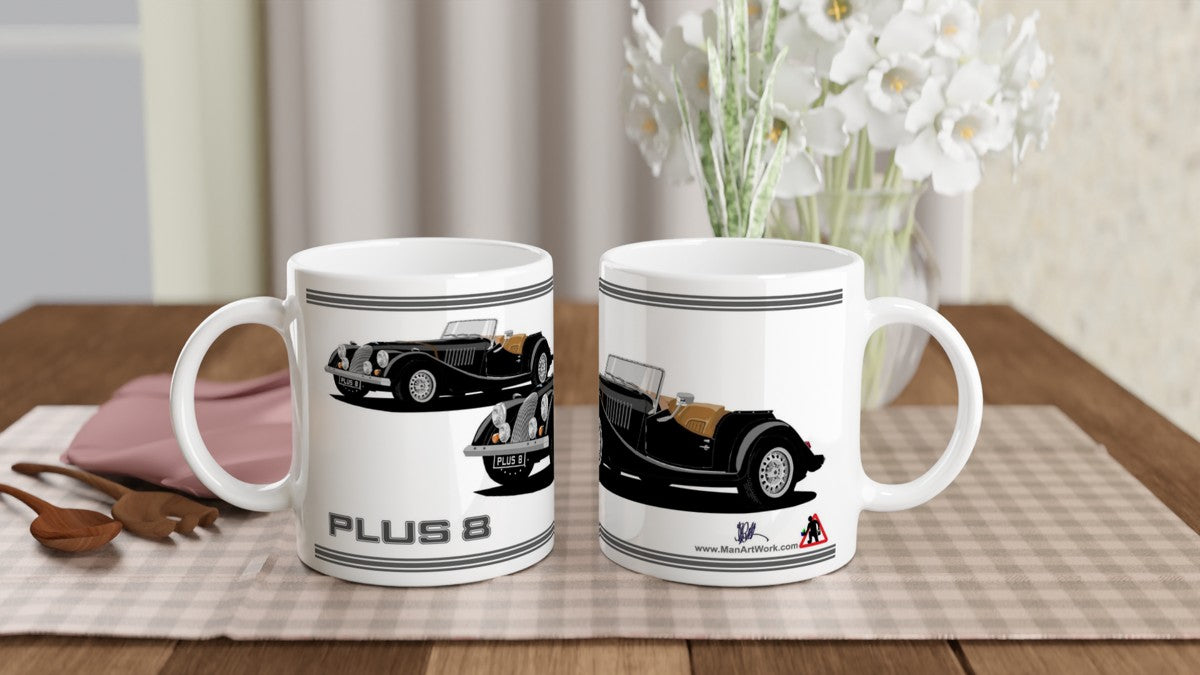 Morgan Plus 8 in Black Art Mug