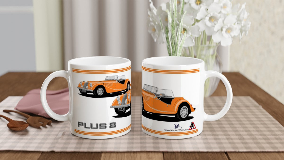 Morgan Plus 8 in Orange Art Mug