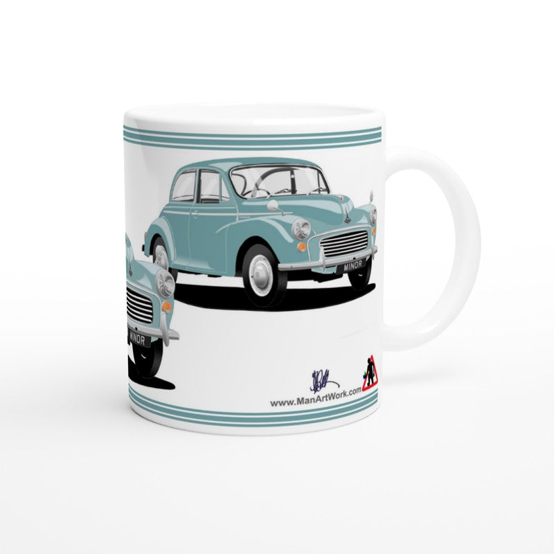 Morris Minor 2 Door Gray Car Mug