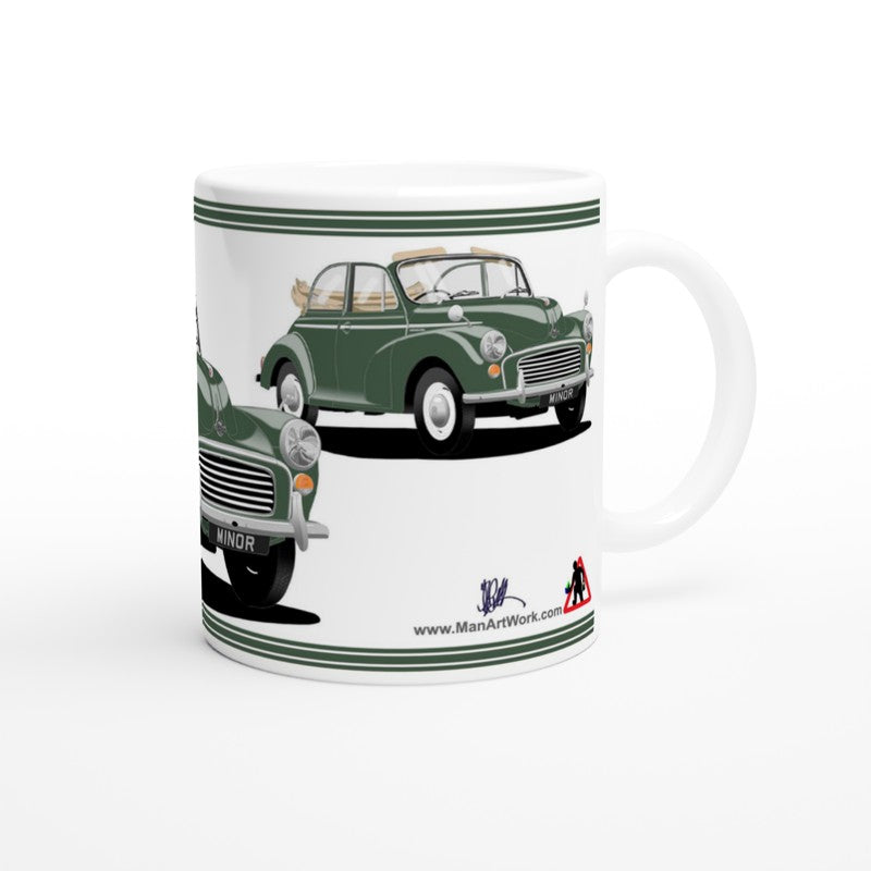 Morris Minor Convertible in Green Art Mug