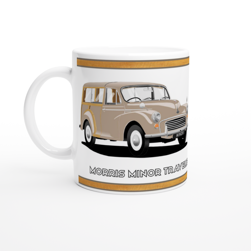 Morris Minor Traveller in Beige Art Mug