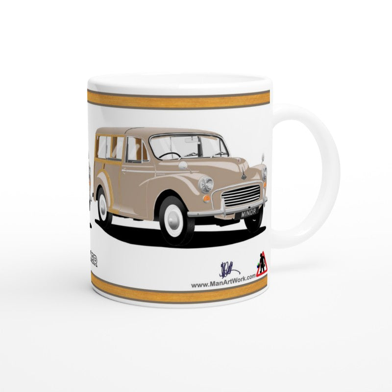 Morris Minor Traveller in Beige Art Mug