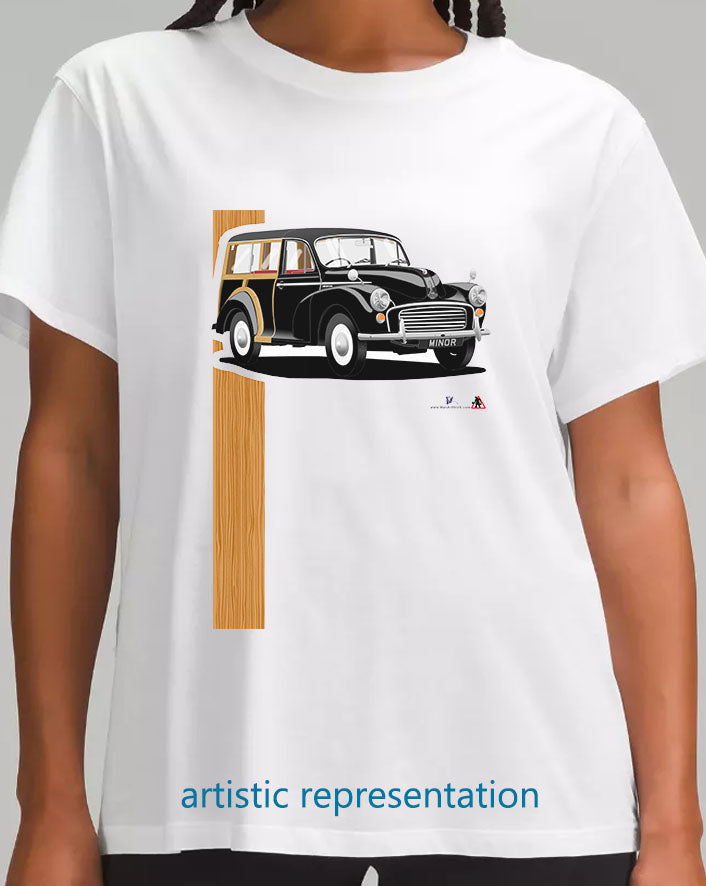 Morris Minor Traveller in Black T Shirt
