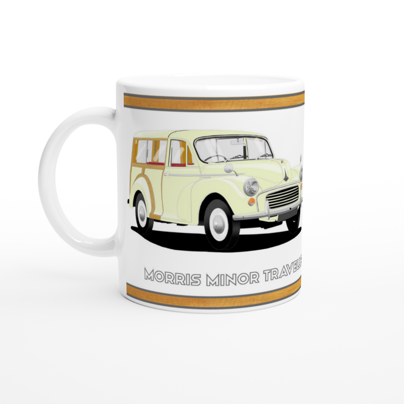 Morris Minor Traveller in Cream Art Mug