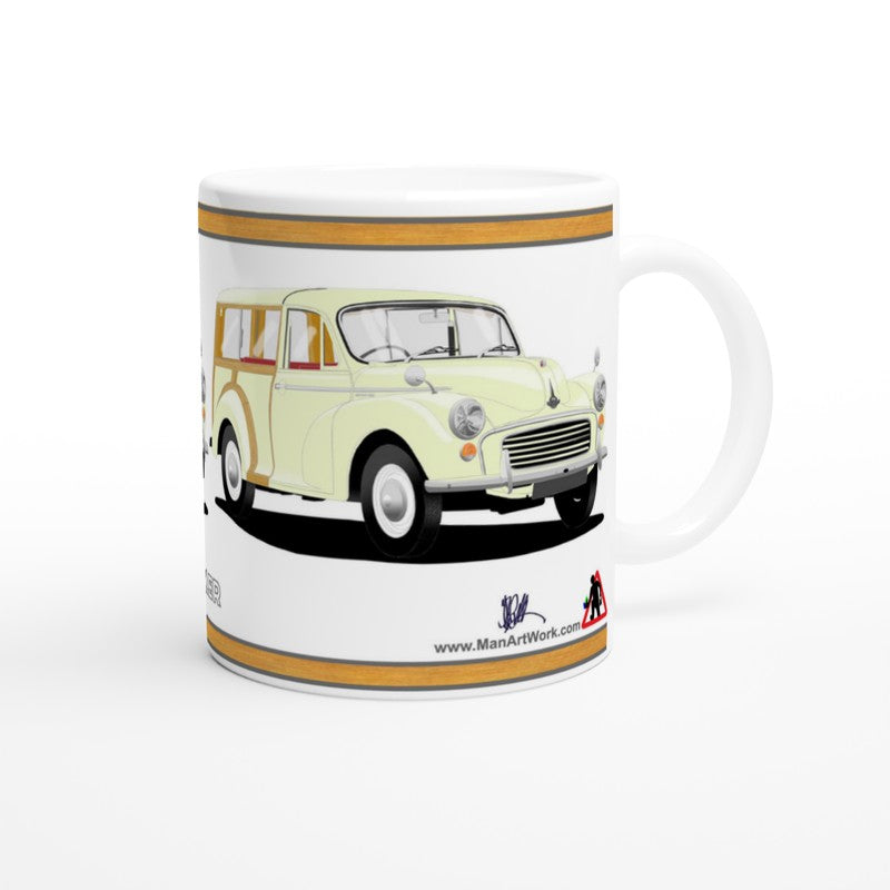 Morris Minor Traveller in Cream Art Mug