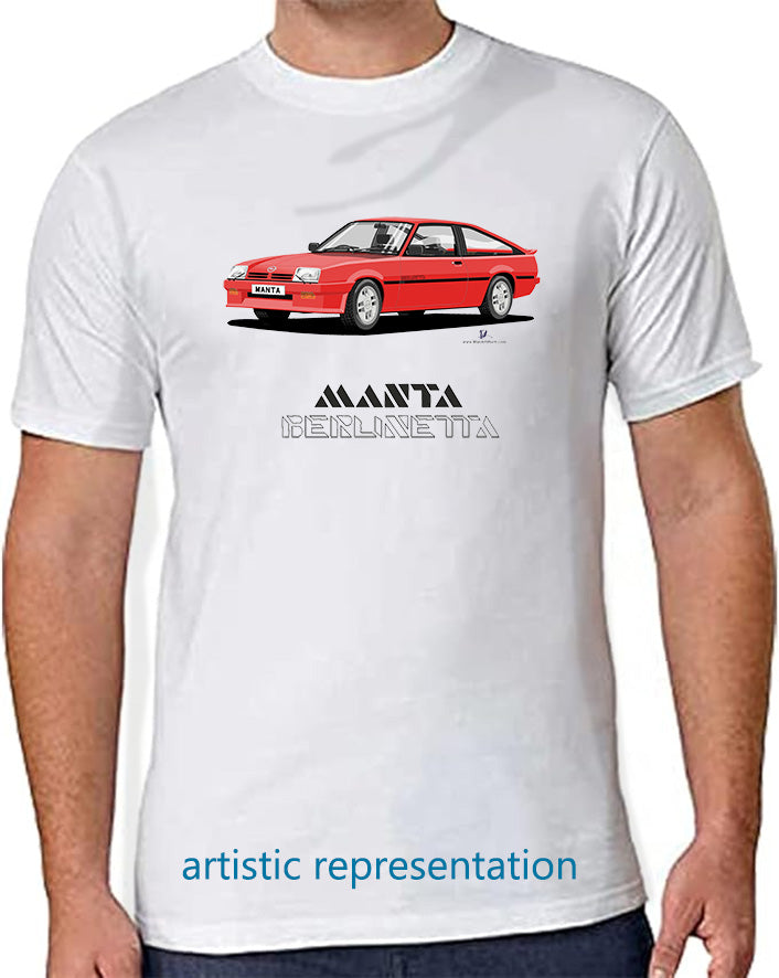 Opel Manta B2 Sportshatch Berlinetta in Red Art T Shirt