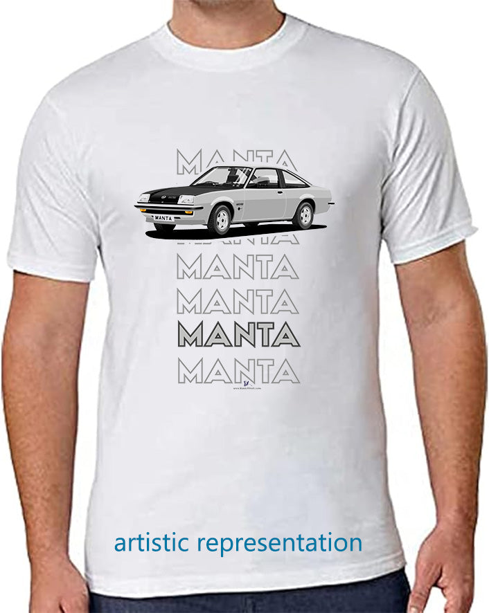 Opel Manta B Coupe GT/E in Silver Art T Shirt