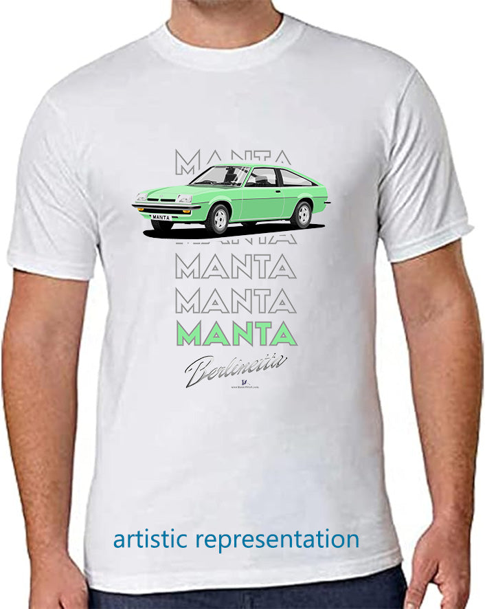 Opel Manta B Sportshatch Berlinetta in Green Art T Shirt