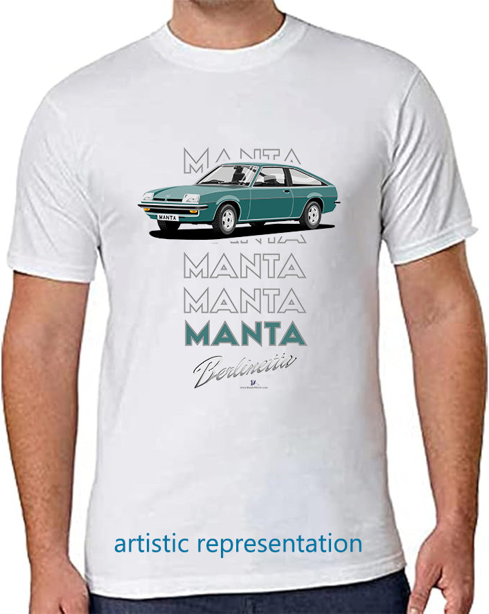 Opel Manta B Sportshatch Berlinetta in Dark Green Art T Shirt