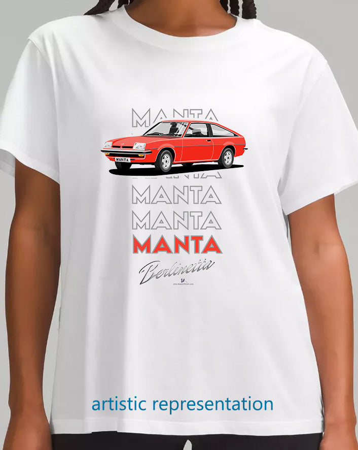 Opel Manta B Sportshatch Berlinetta in Red Art T Shirt