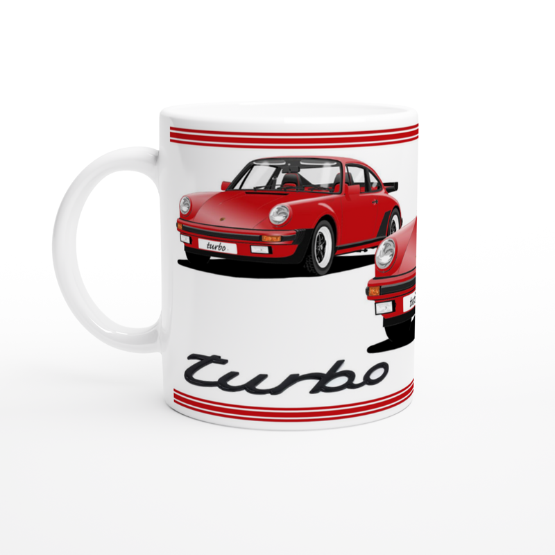 Porsche 911 Turbo (930) in Red Art Mug