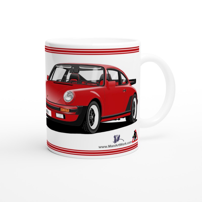 Porsche 911 Turbo (930) in Red Art Mug