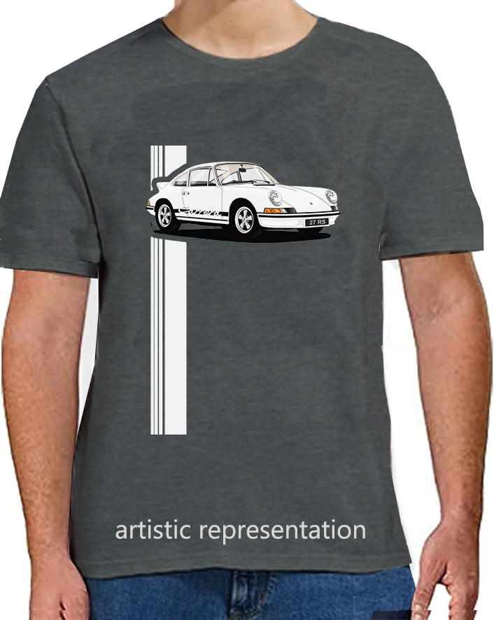 Porsche 911 Carrera in White & Black T Shirt