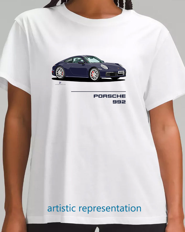 Porsche 992 in Blue T Shirt