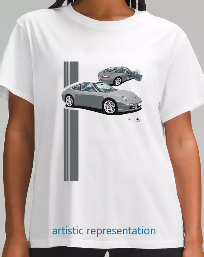 Porsche 997 (911) Carrera in Gray T Shirt