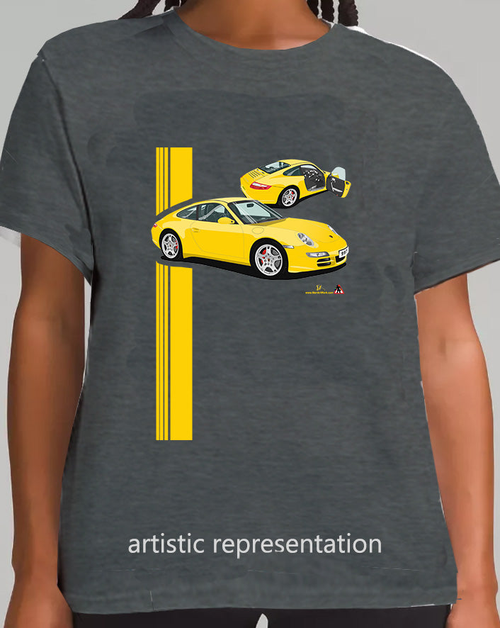 Porsche 997 (911) Carrera in Yellow T Shirt