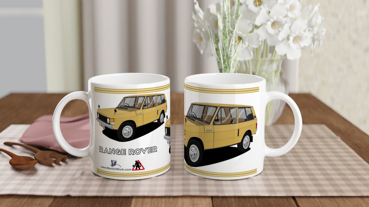 Range Rover 3 Door Beige Art Mug