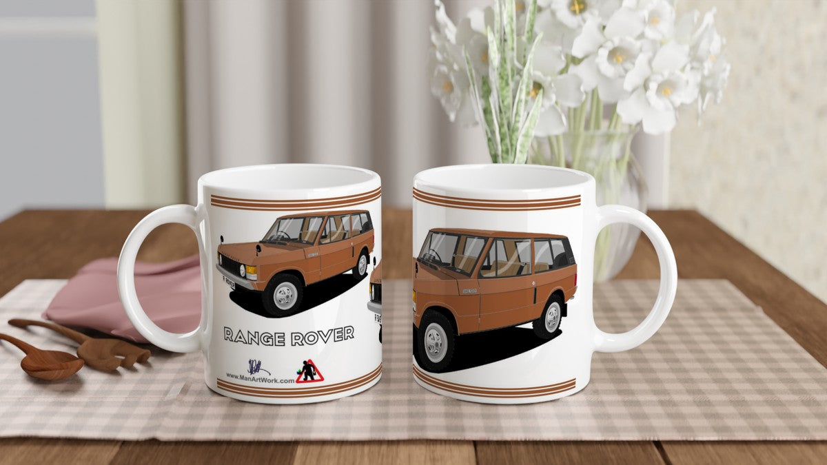 Range Rover 3 Door Brown Art Mug