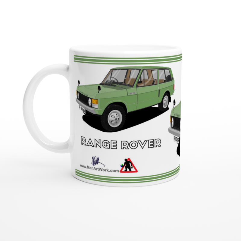Range Rover 3 Door Green Art Mug