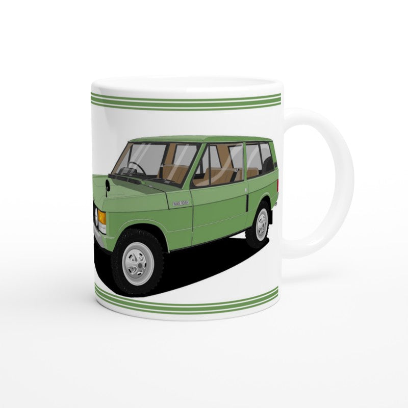 Range Rover 3 Door Green Art Mug