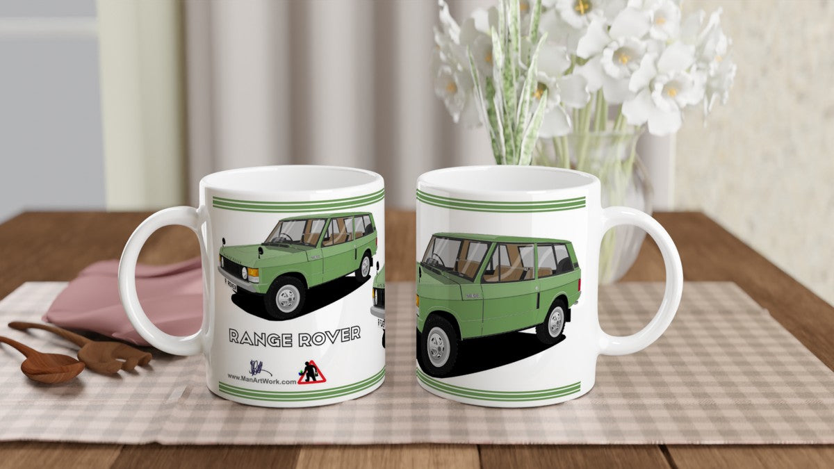 Range Rover 3 Door Green Art Mug