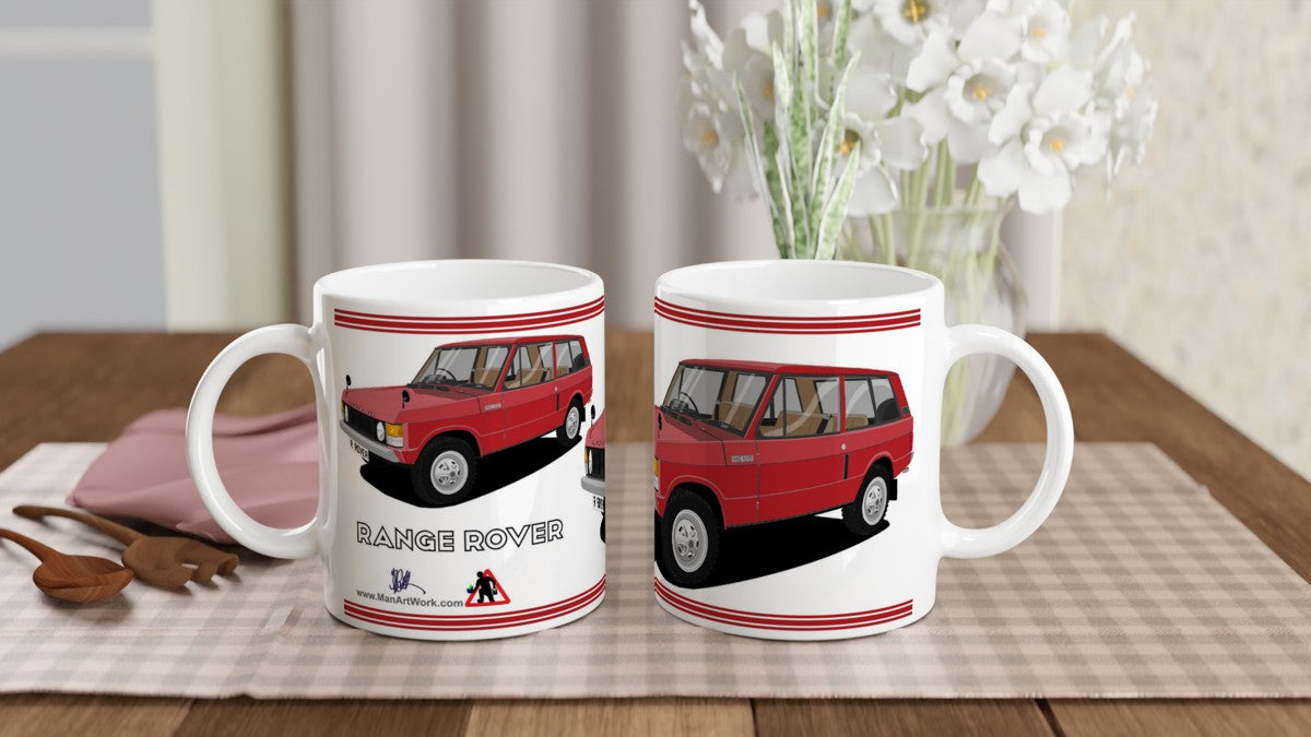 Range Rover 3 Door Red Art Mug