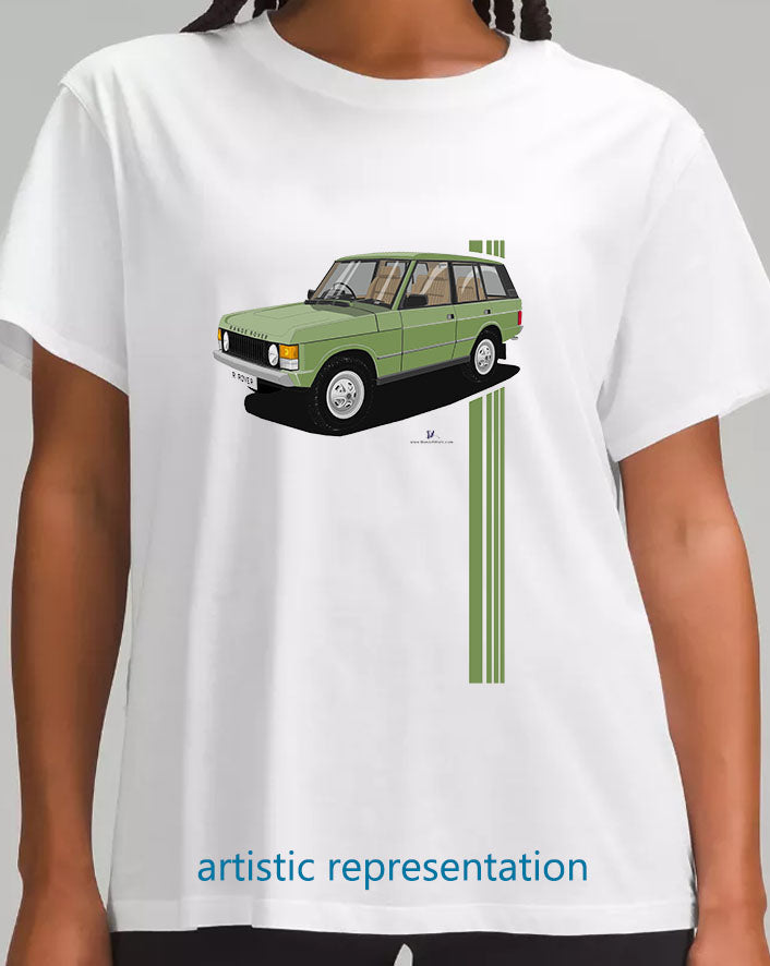 Range Rover Classic 5 Door in Green Art T Shirt (Stripes)