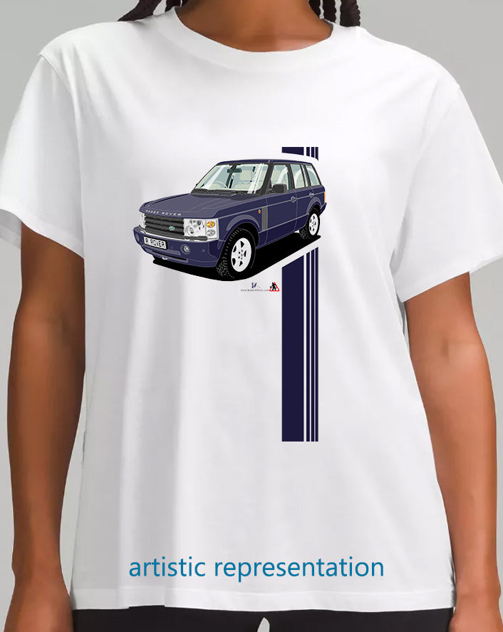 Range Rover Mk3 (L322) in Dark-Blue (Stripes) Art T Shirt