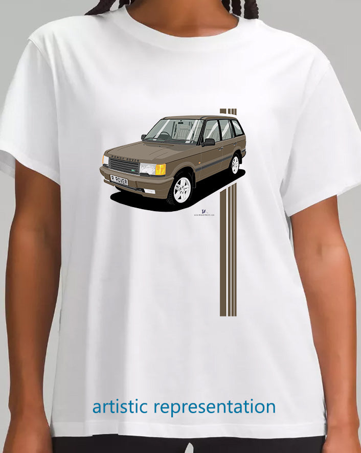 Range Rover Mk2 (P38) in Bronze (Stripes) Art T Shirt