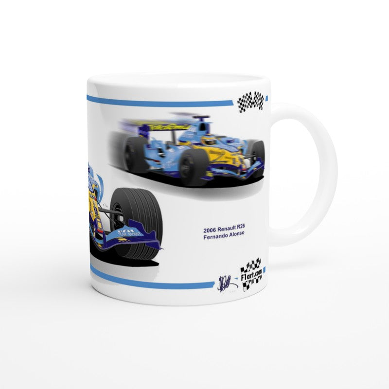 Renault R26 F1 Motor Racing Art Mug