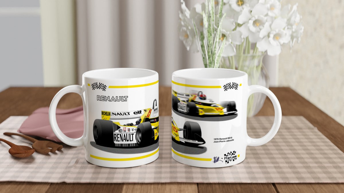 Renault RS10 F1 Motor Racing Art Mug