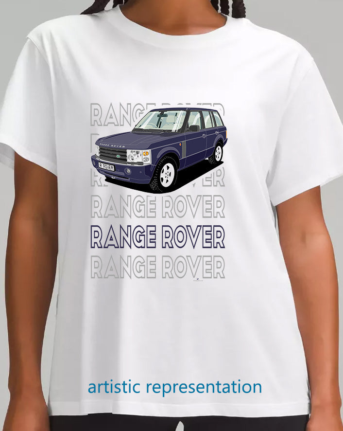 Range Rover Mk3 (L322) in Dark-Blue (Words) Art T Shirt