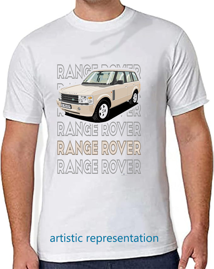 Range Rover Mk3 (L322) in Gold (Words) Art T Shirt